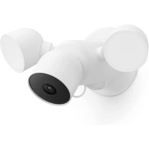 Google Nest Cam with Floodlight (Outdoor, Wired) Smart Home Wi-Fi Security Camera - White